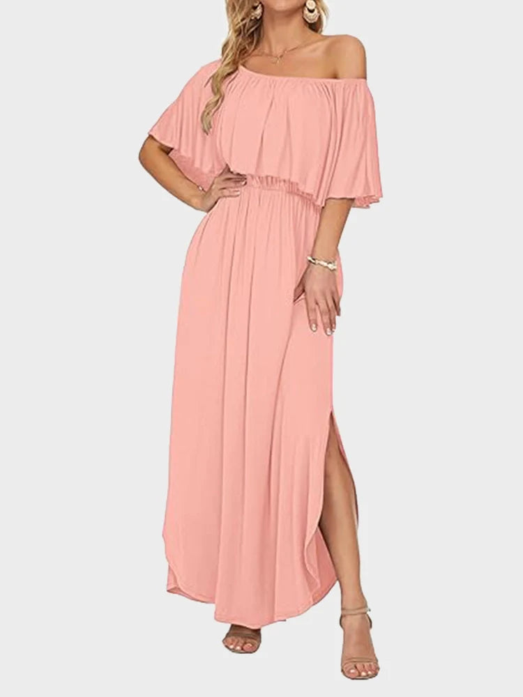 Robe longue épaules dénudées grande taille