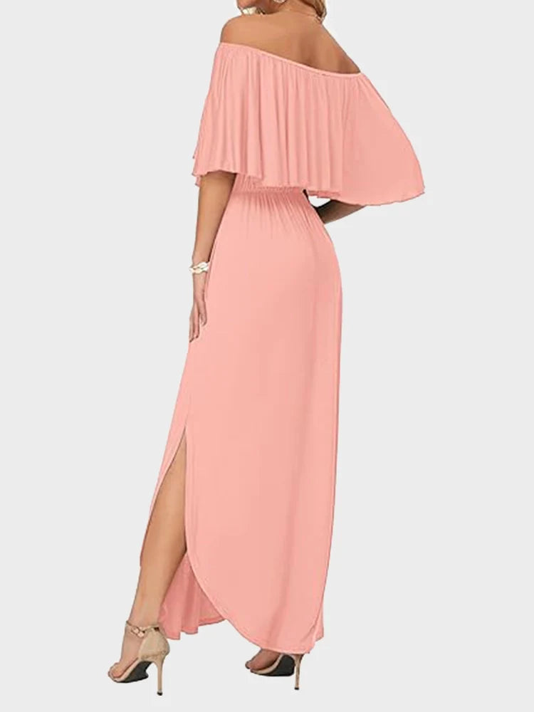 Robe longue épaules dénudées grande taille
