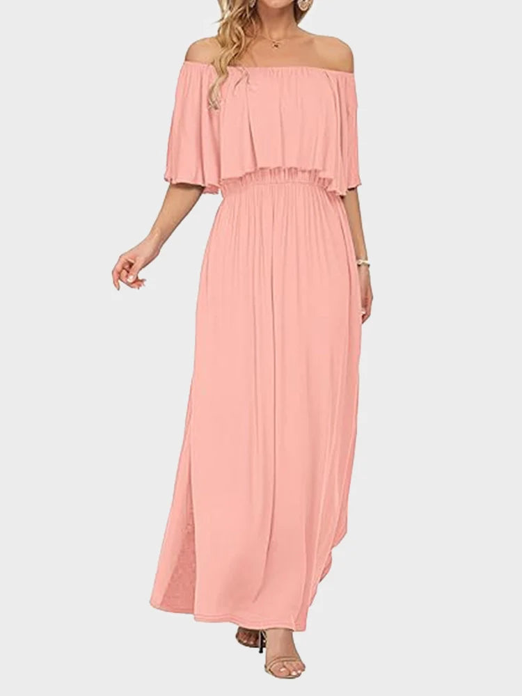 Robe longue épaules dénudées grande taille