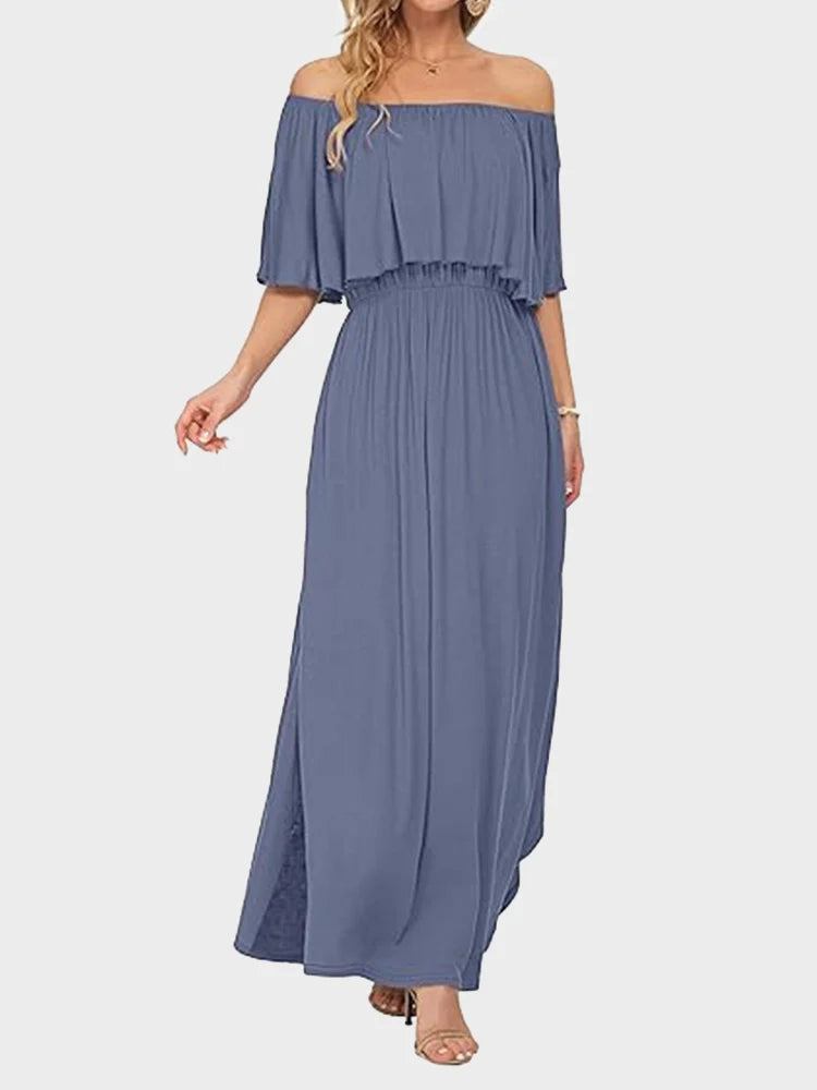 Robe longue épaules dénudées grande taille
