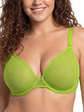 Soutien-gorge minimiseur en tulle sans coutures, non doublé à armatures