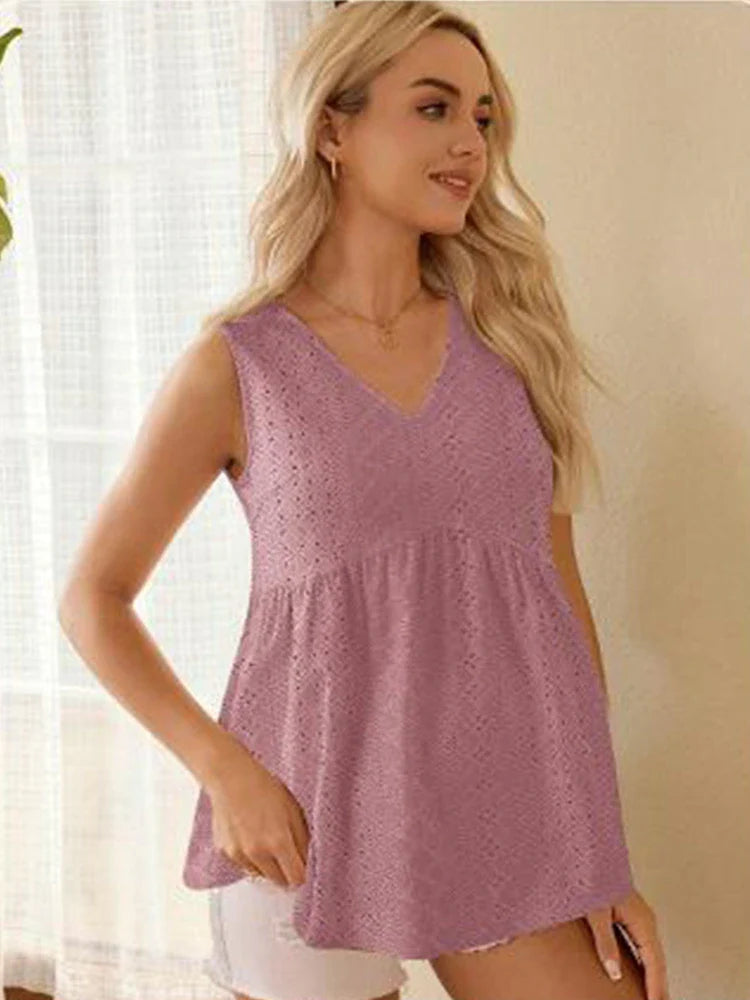 Débardeur péplum fluide pour femme