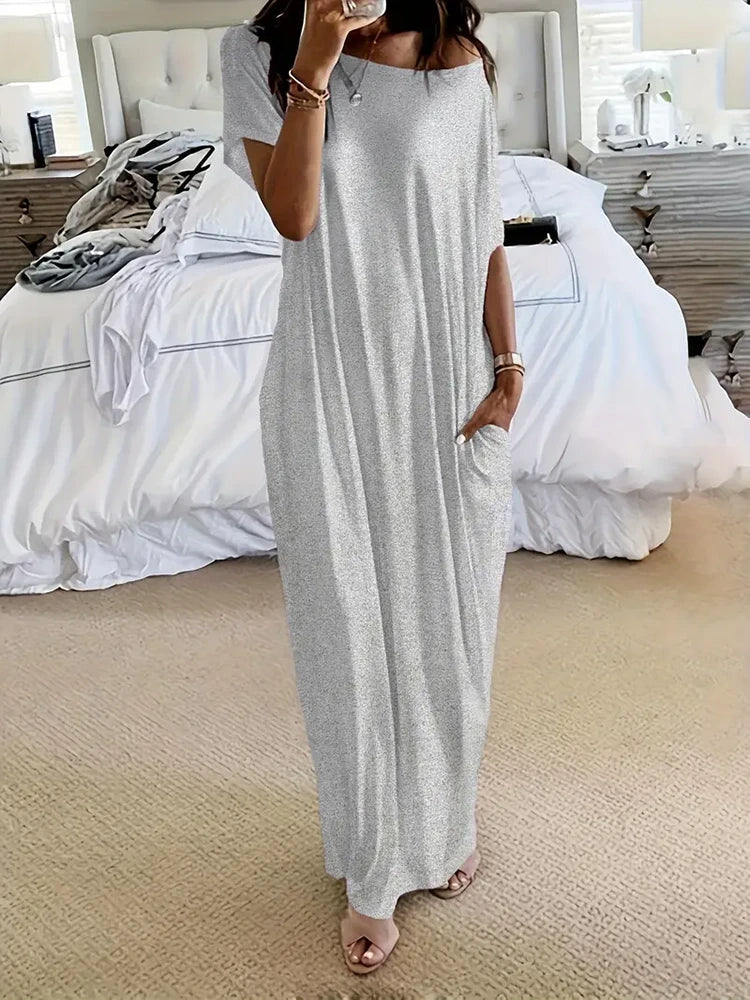 Chemise de nuit tie-dye papillons & cœurs avec poches