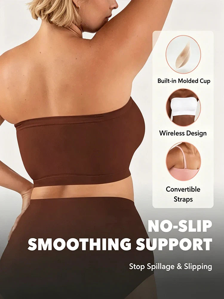 Soutien-gorge bandeau sans coutures modulable