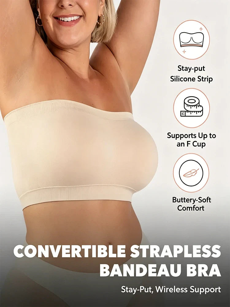 Soutien-gorge bandeau sans coutures modulable