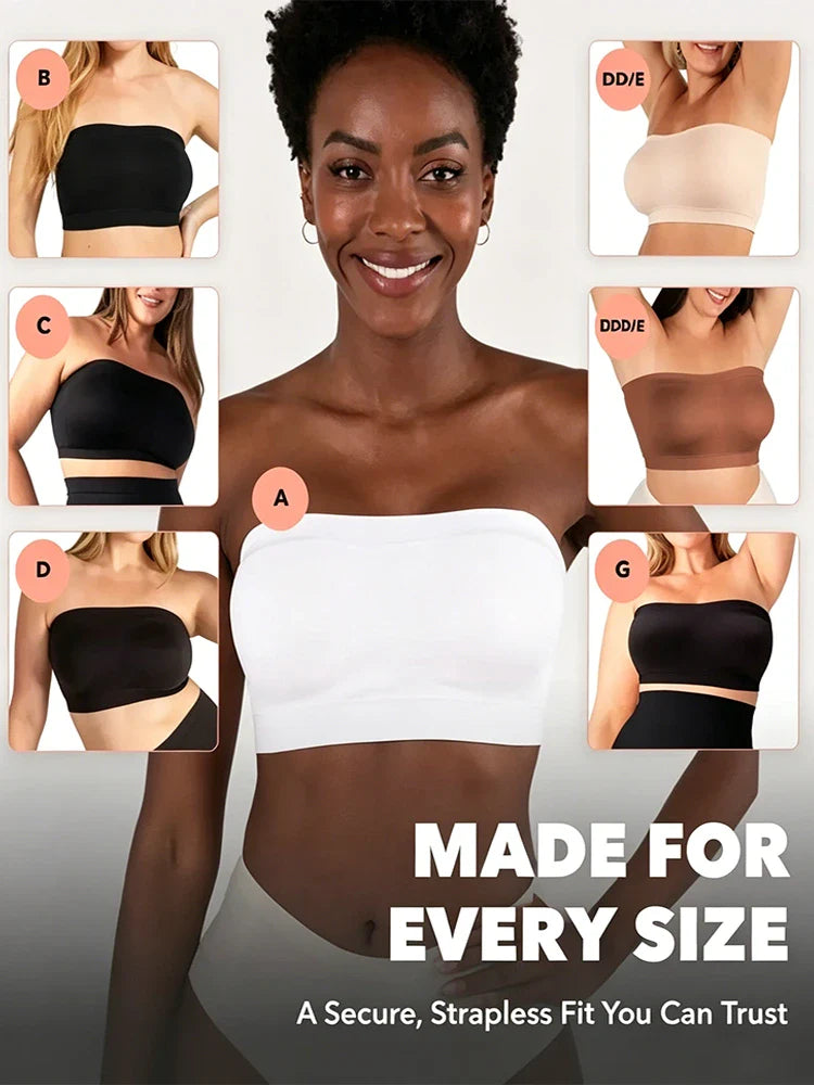 Soutien-gorge bandeau sans coutures modulable