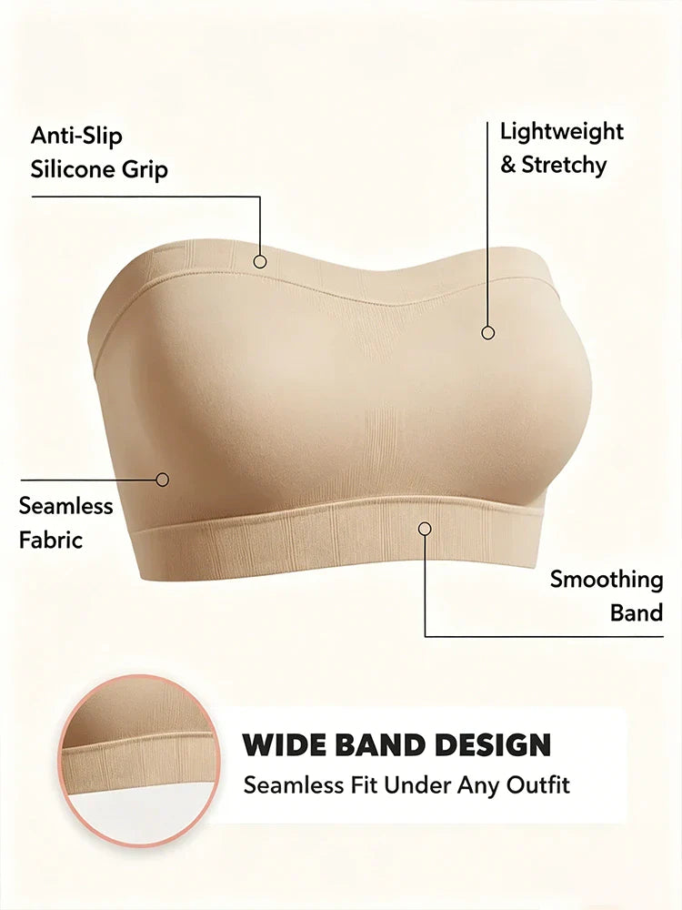 Soutien-gorge bandeau sans coutures modulable