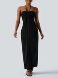 Robe longue d’été à dos noué