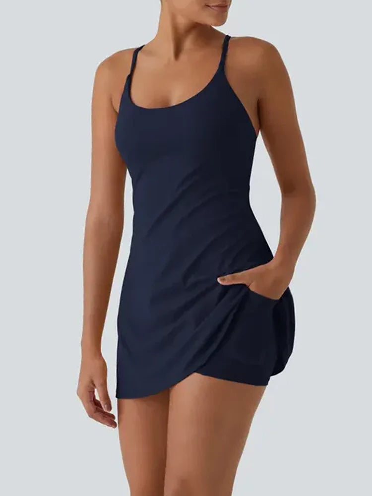 Robe de sport dos ouvert Plush