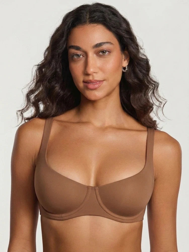 Soutien-gorge balconnet à armatures non doublé