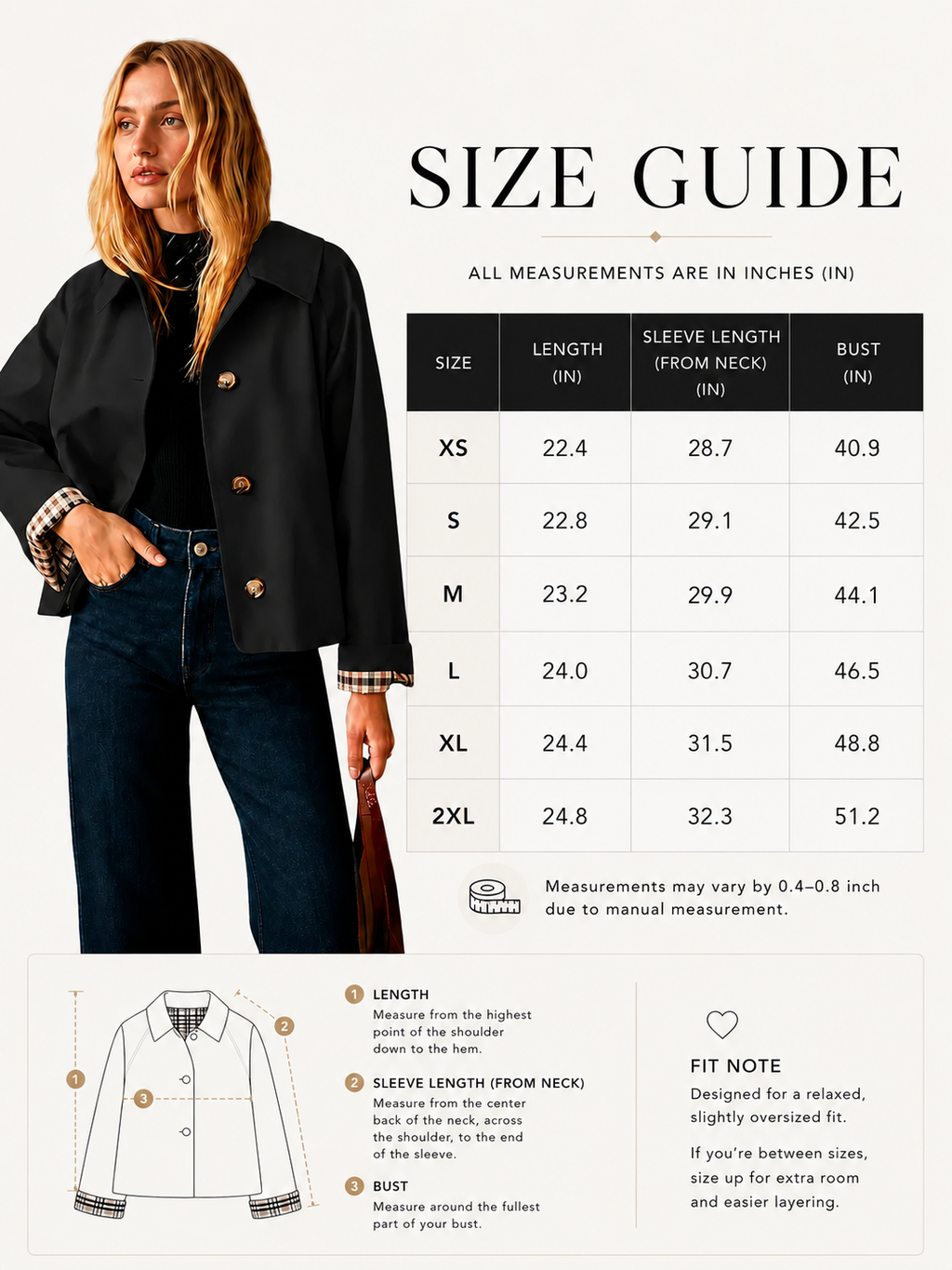 Veste courte classique - Maison Flavigny