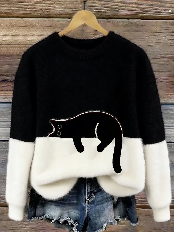 Pull oversize imprimé Aileen - Maison Flavigny