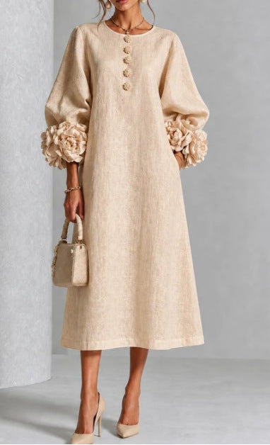 Robe midi fleurie Ivy - Maison Flavigny