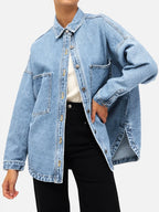 Veste oversize vintage en denim - Maison Flavigny