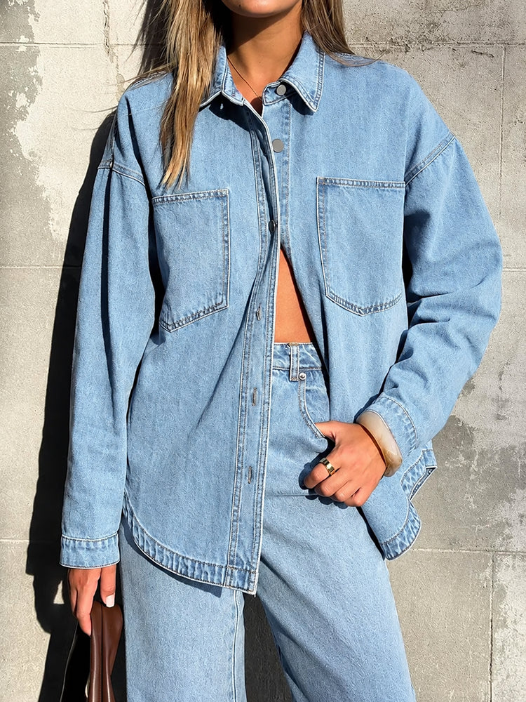 Veste oversize vintage en denim - Maison Flavigny