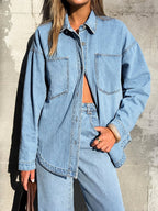 Veste oversize vintage en denim - Maison Flavigny