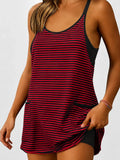Robe courte sport 2-en-1 avec short intégré & poches