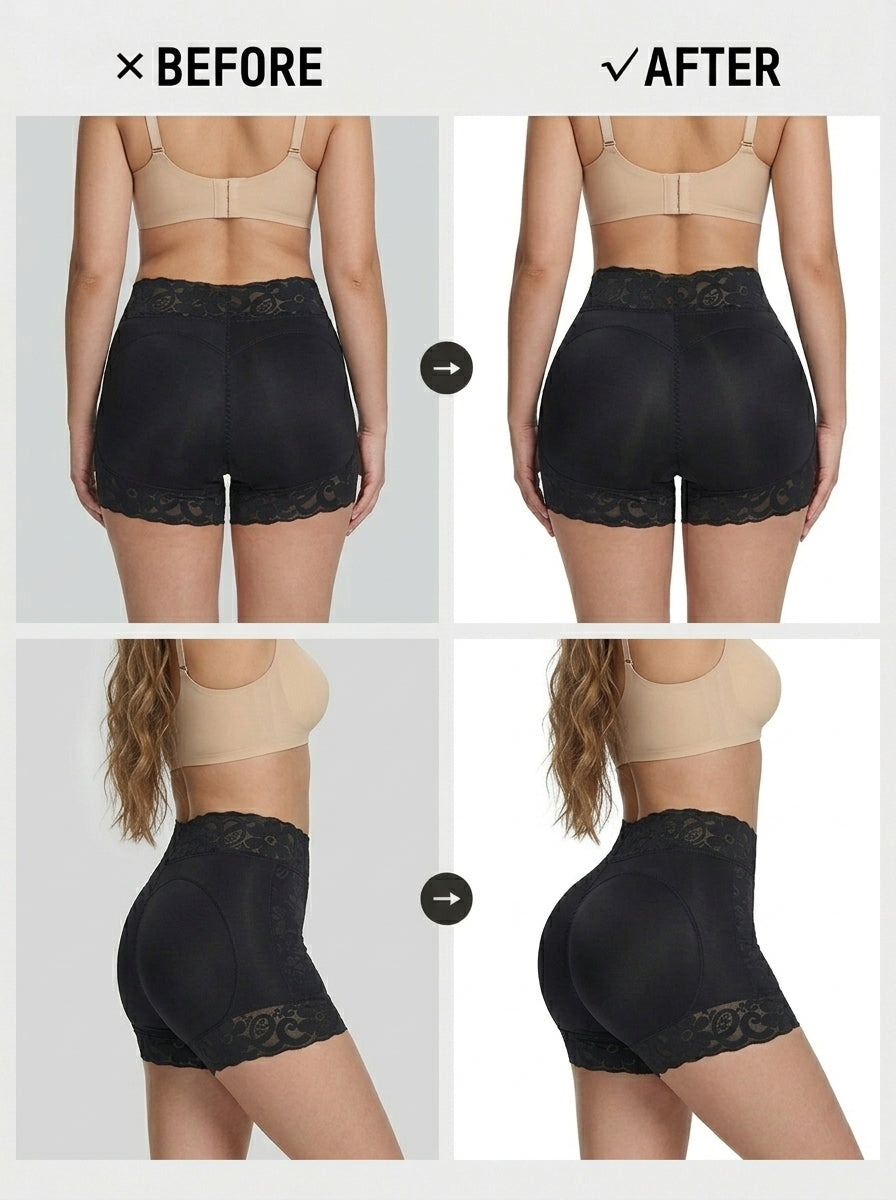 Short gainant sans coutures taille haute effet push-up