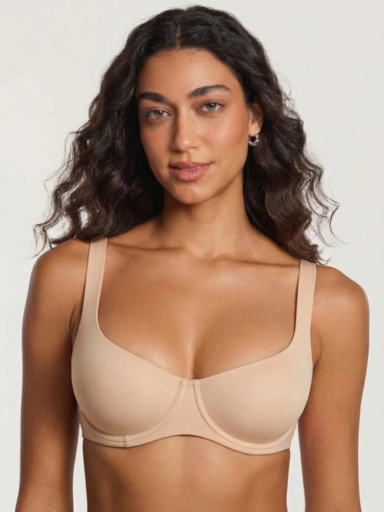 Soutien-gorge balconnet à armatures non doublé