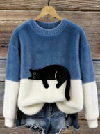 Pull oversize imprimé Aileen - Maison Flavigny