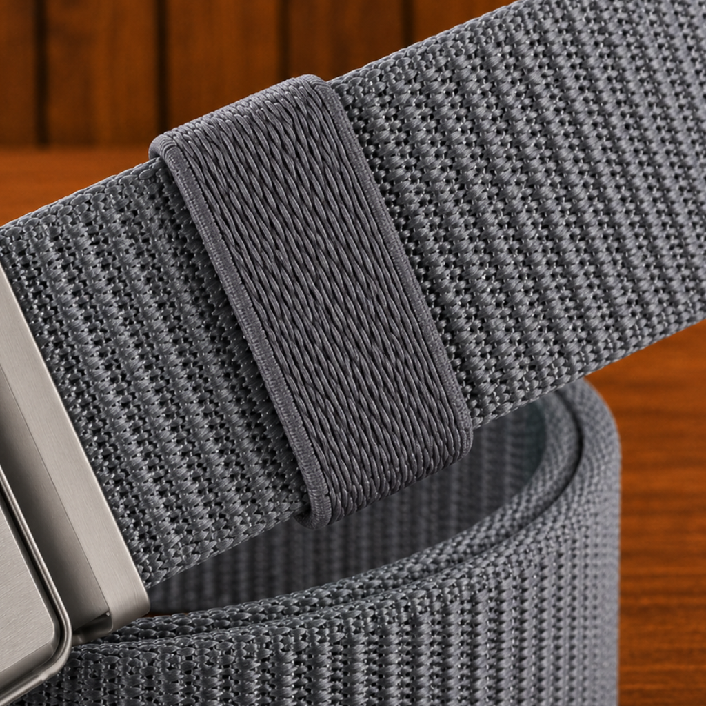 Ceinture à boucle coulissante en toile - Maison Flavigny