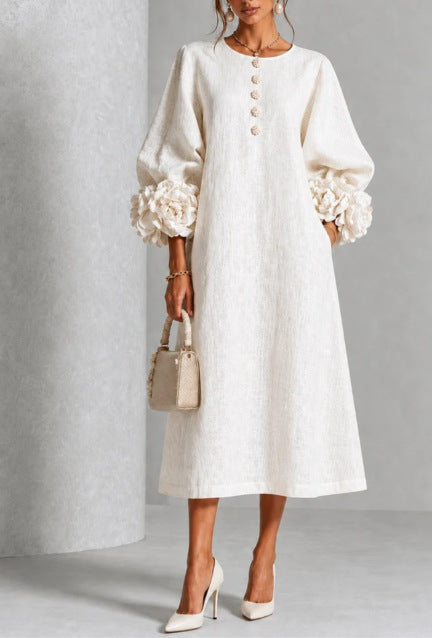 Robe midi fleurie Ivy - Maison Flavigny
