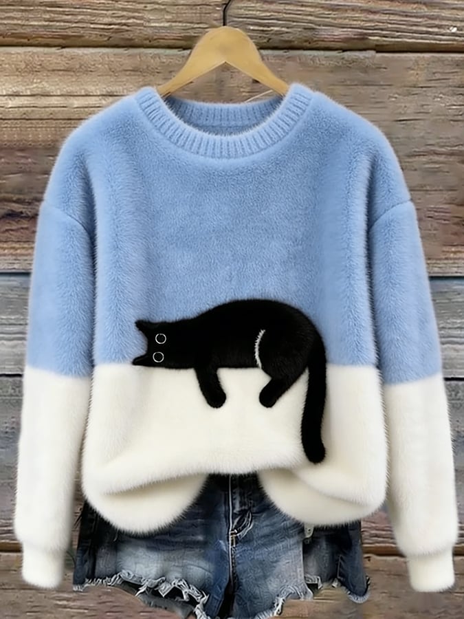 Pull oversize imprimé Aileen - Maison Flavigny