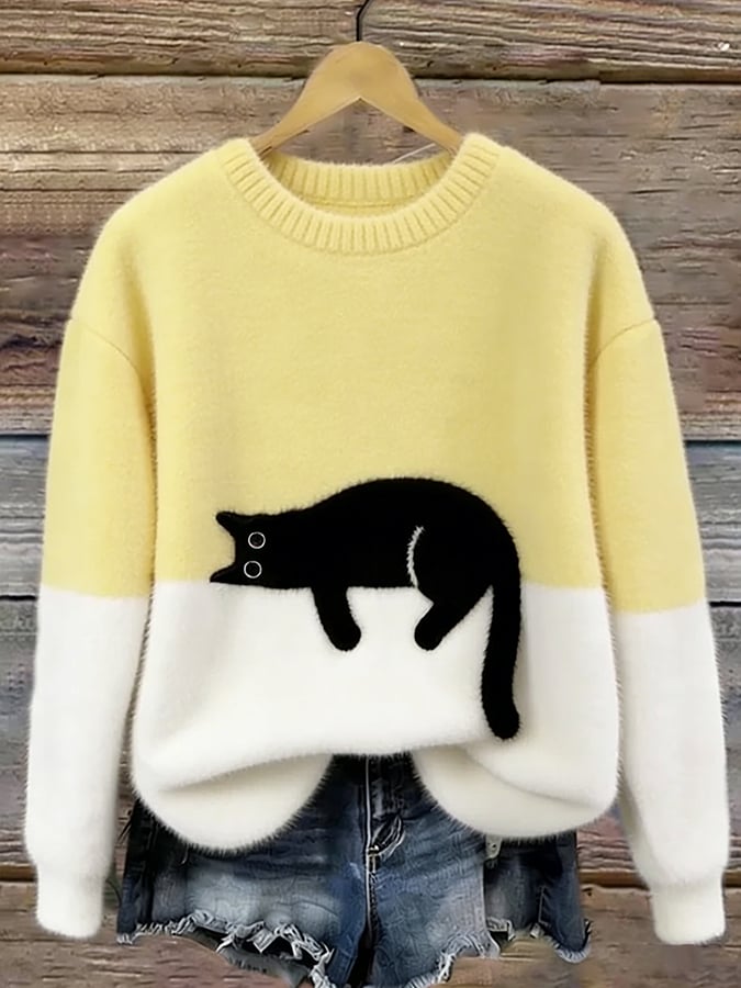 Pull oversize imprimé Aileen - Maison Flavigny