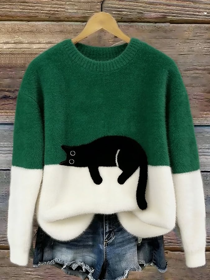 Pull oversize imprimé Aileen - Maison Flavigny