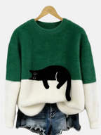 Pull oversize imprimé Aileen - Maison Flavigny