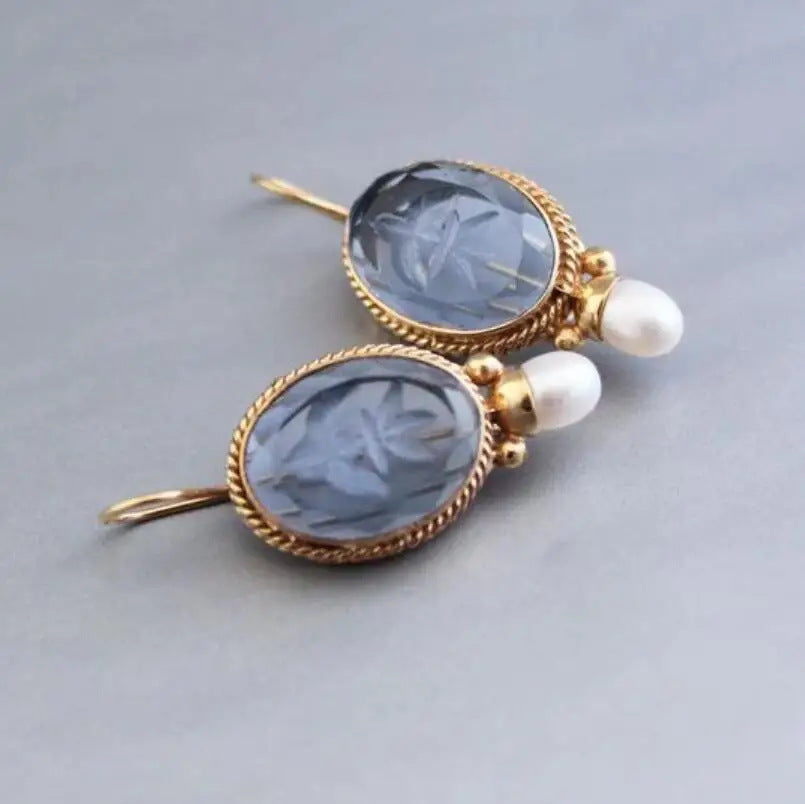 Boucles d'oreilles rondes vintage Aisha - Maison Flavigny