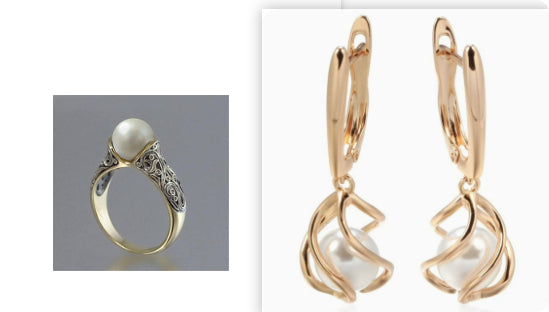 Bague vintage en perles Dawn - Maison Flavigny