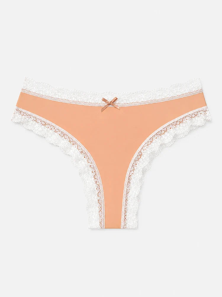 Lot de 7 strings en dentelle imprimé léopard