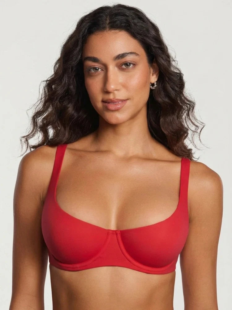 Soutien-gorge balconnet à armatures non doublé