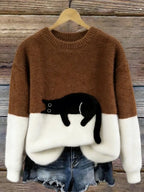 Pull oversize imprimé Aileen - Maison Flavigny