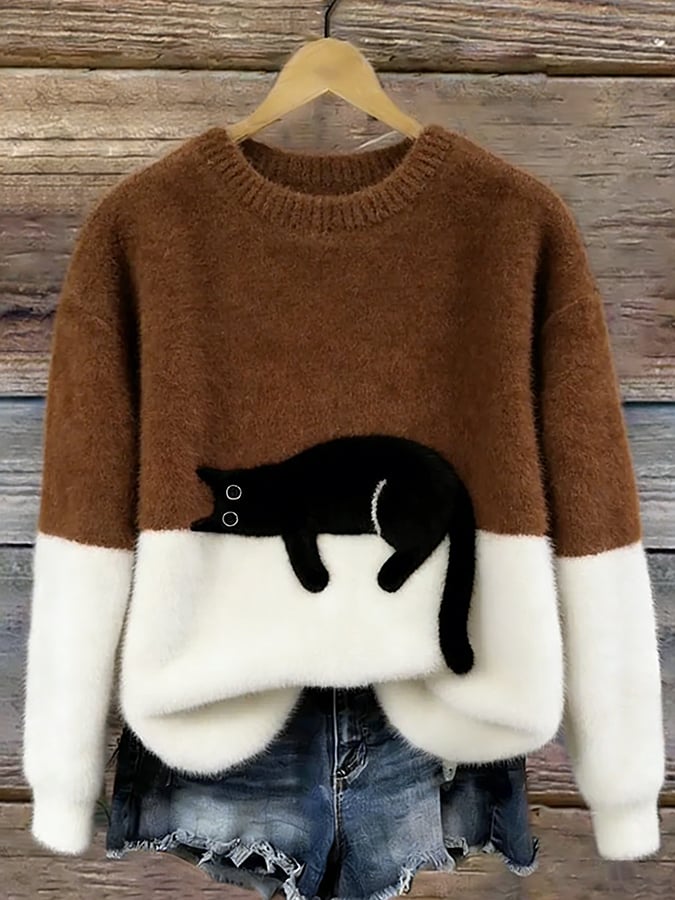 Pull oversize imprimé Aileen - Maison Flavigny