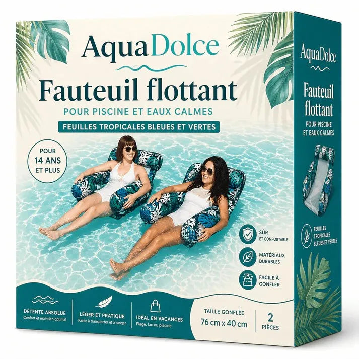 AquaDolce™ – Le Fauteuil Flottant Gonflable par Maison Flavigny