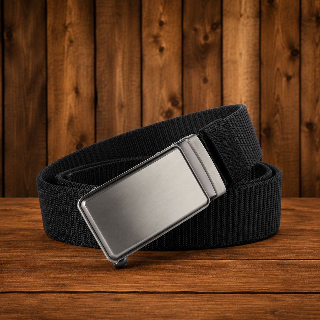 Ceinture à boucle coulissante en toile - Maison Flavigny