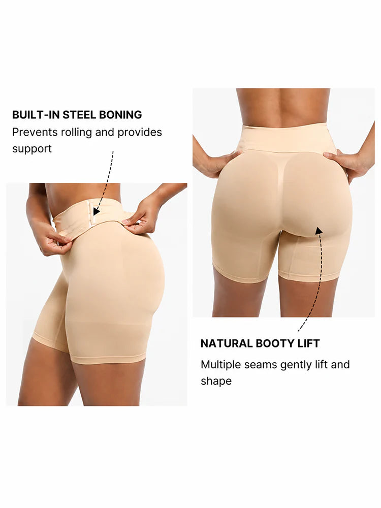 Short gainant sans coutures taille haute effet push-up