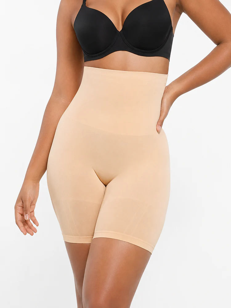 Short gainant sans coutures taille haute effet push-up