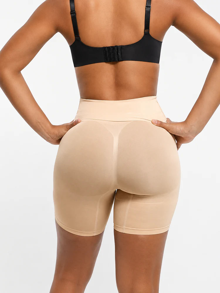 Short gainant sans coutures taille haute effet push-up
