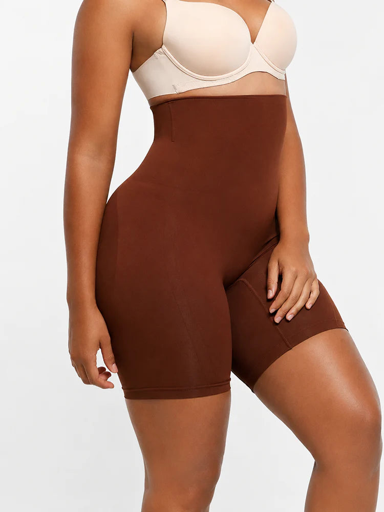 Short gainant sans coutures taille haute effet push-up