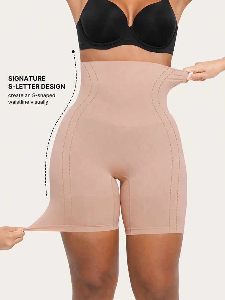 Short gainant sans coutures taille haute effet push-up