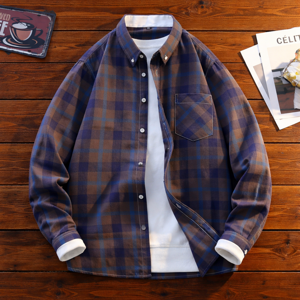Chemise classique à carreaux - Maison Flavigny