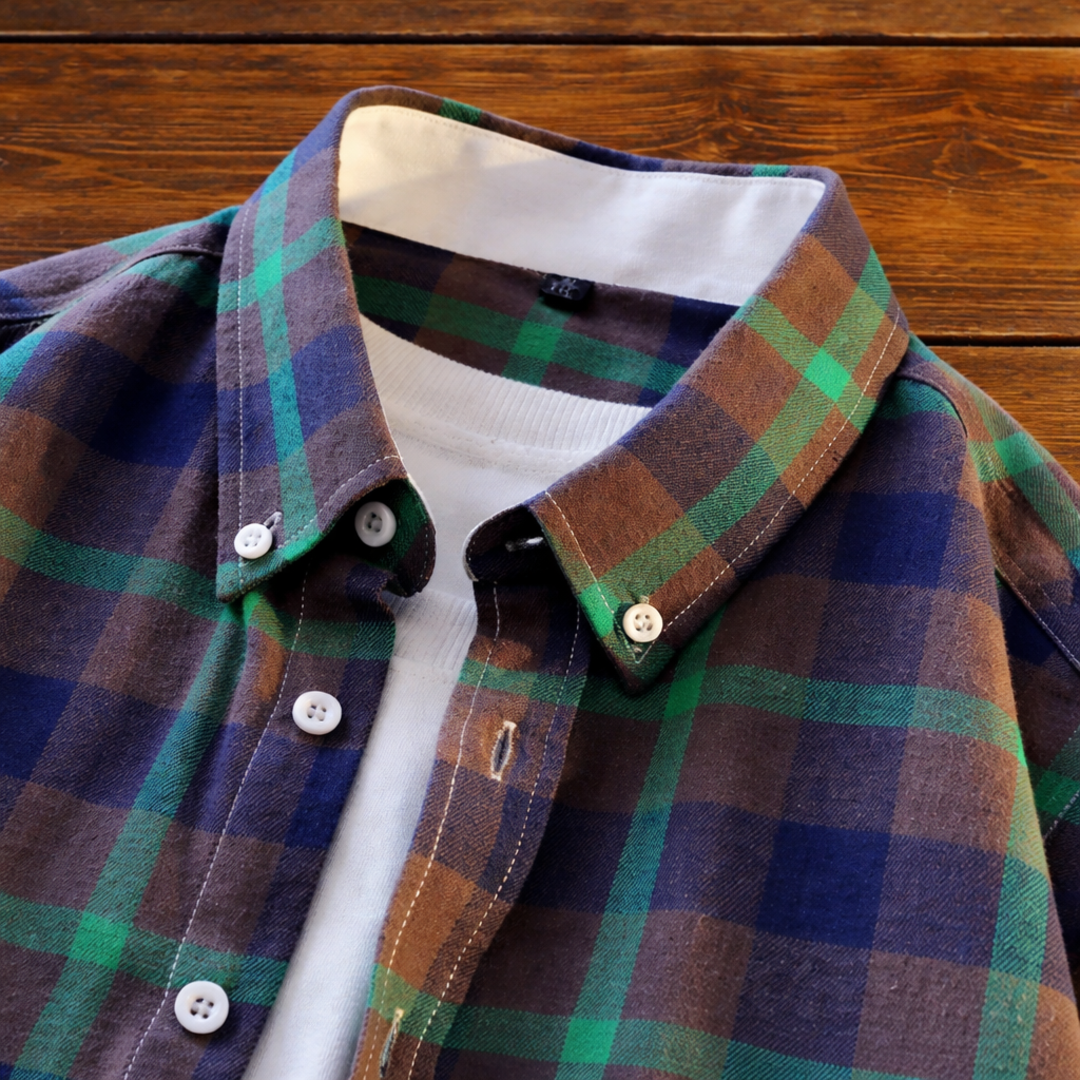 Chemise classique à carreaux - Maison Flavigny