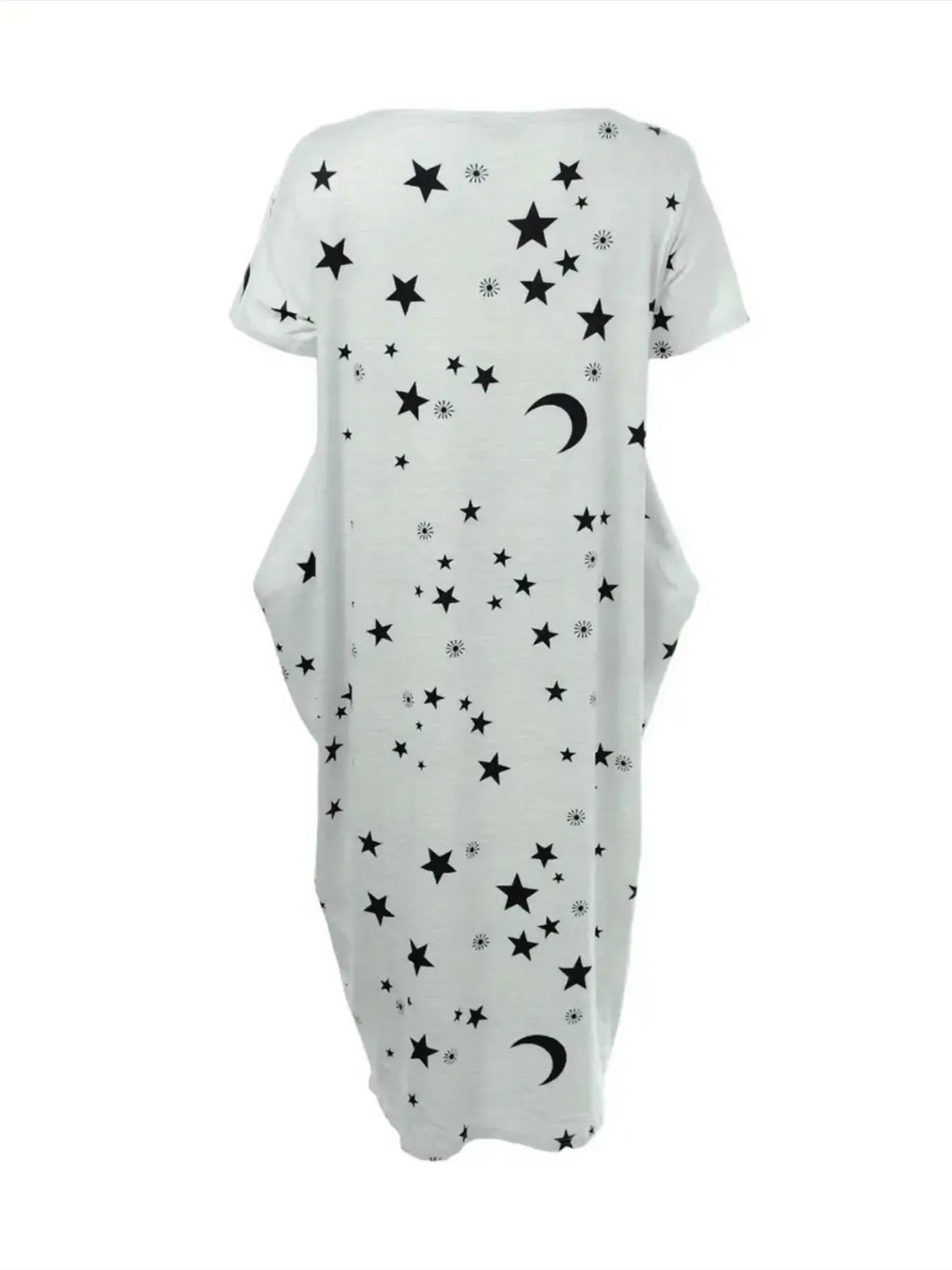 Chemise de nuit tie-dye papillons & cœurs avec poches