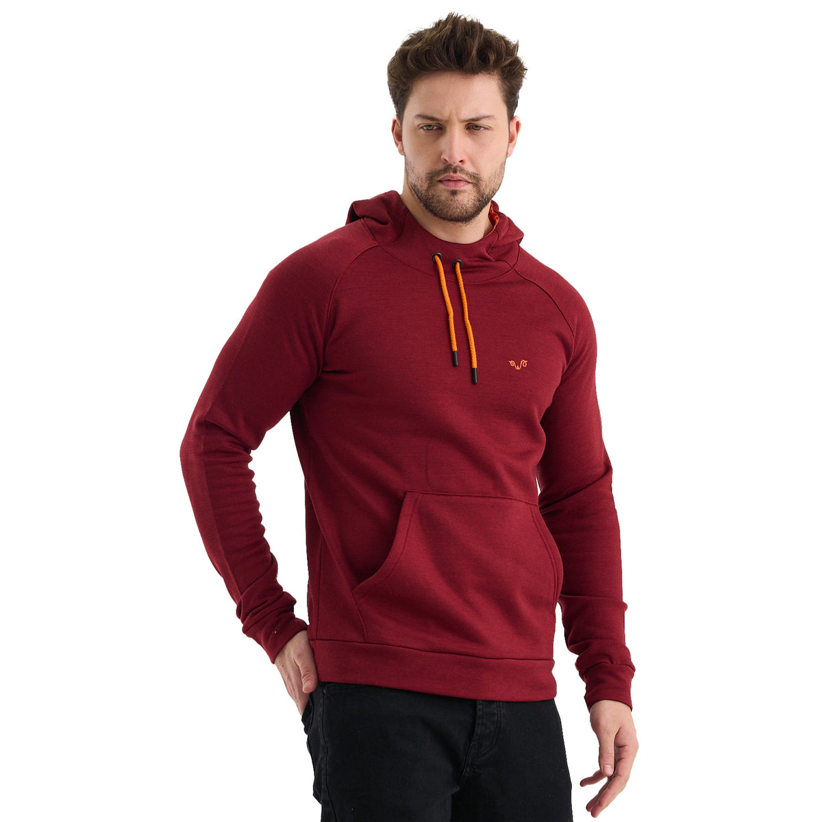Sweat à capuche en laine mérinos Scout - Maison Flavigny
