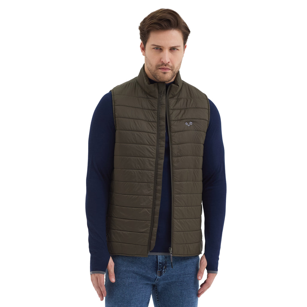 Gilet sans manches de marche en laine vierge - Maison Flavigny