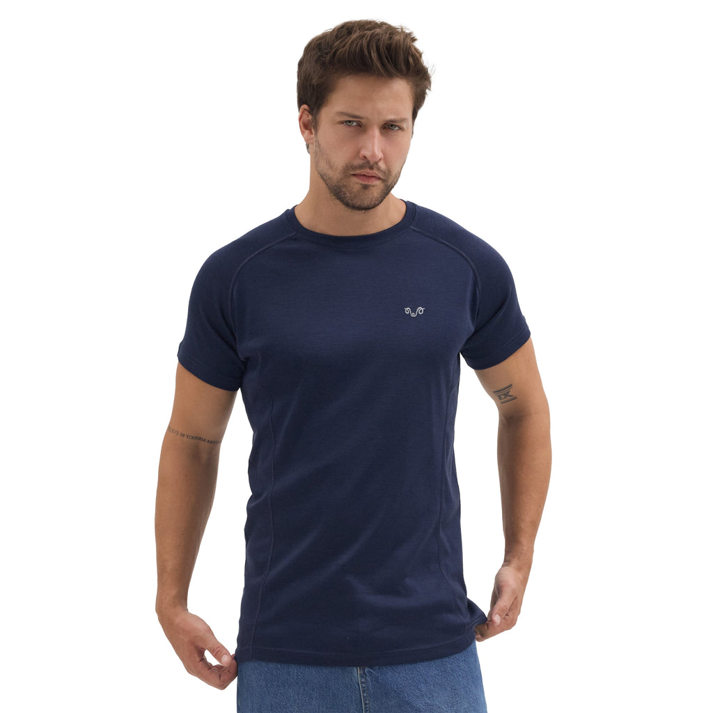 T-shirt à manches courtes en laine mérinos Berg - Maison Flavigny