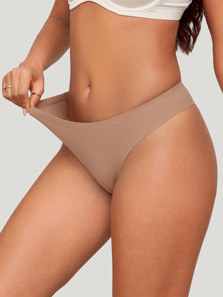 Lot de 5 strings sans coutures anti-camel toe